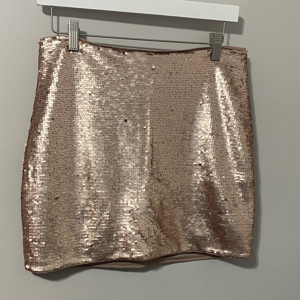 Banana Republic Shimmering Sequin Mini Skirt - Champagne